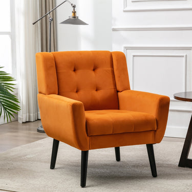 Modern Soft Velvet Ergonomic Accent Chair For Living Room
